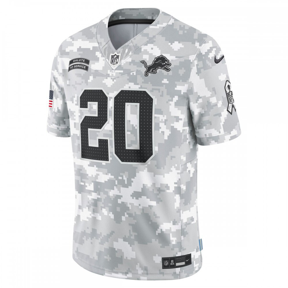 Barry Sanders Detroit Lions Nike 2024 Salute to Service Retired Player Limited Jersey - Arctic Camo-GridironStore